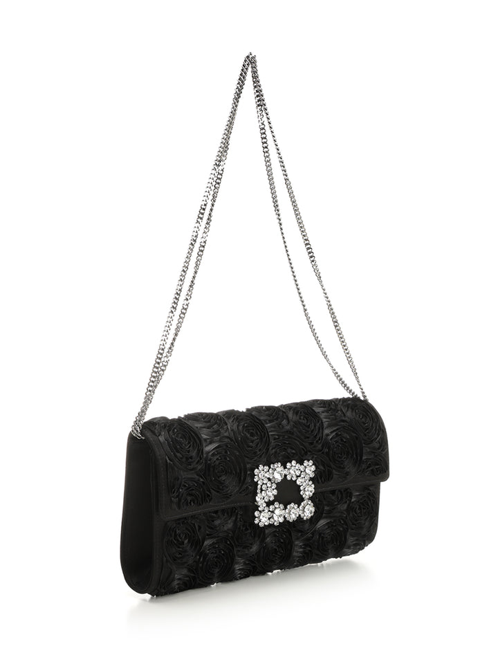Roger Vivier Clutch In Black Satin Clutches - Black | bf70c904c4a911d741bed9d7fd1efd36e6a81207