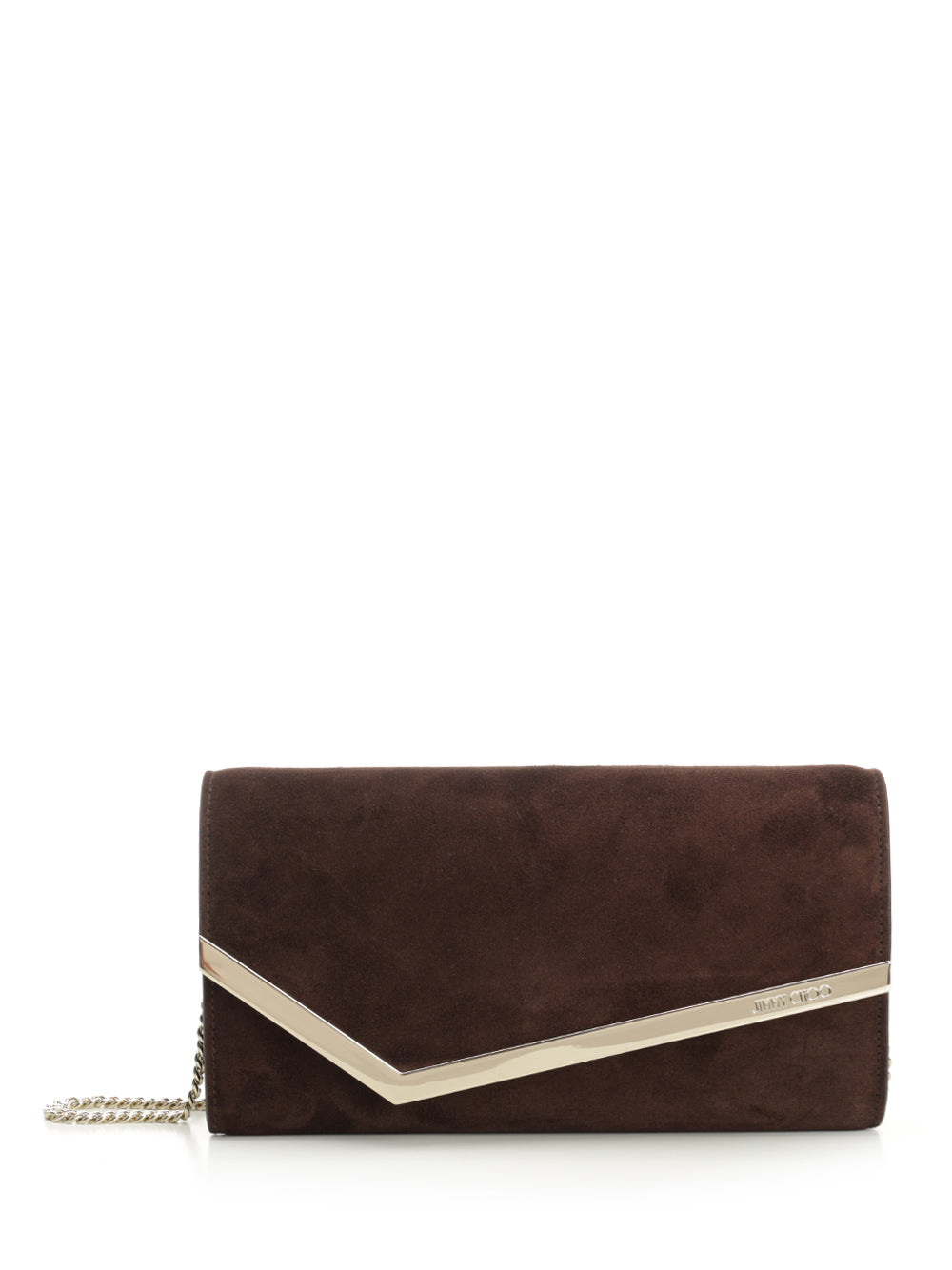Jimmy Choo Emmie Suede Clutch Bag Clutches - Brown | bfdf34ff58f62dbfe33de0160e2bcafb749a91a2