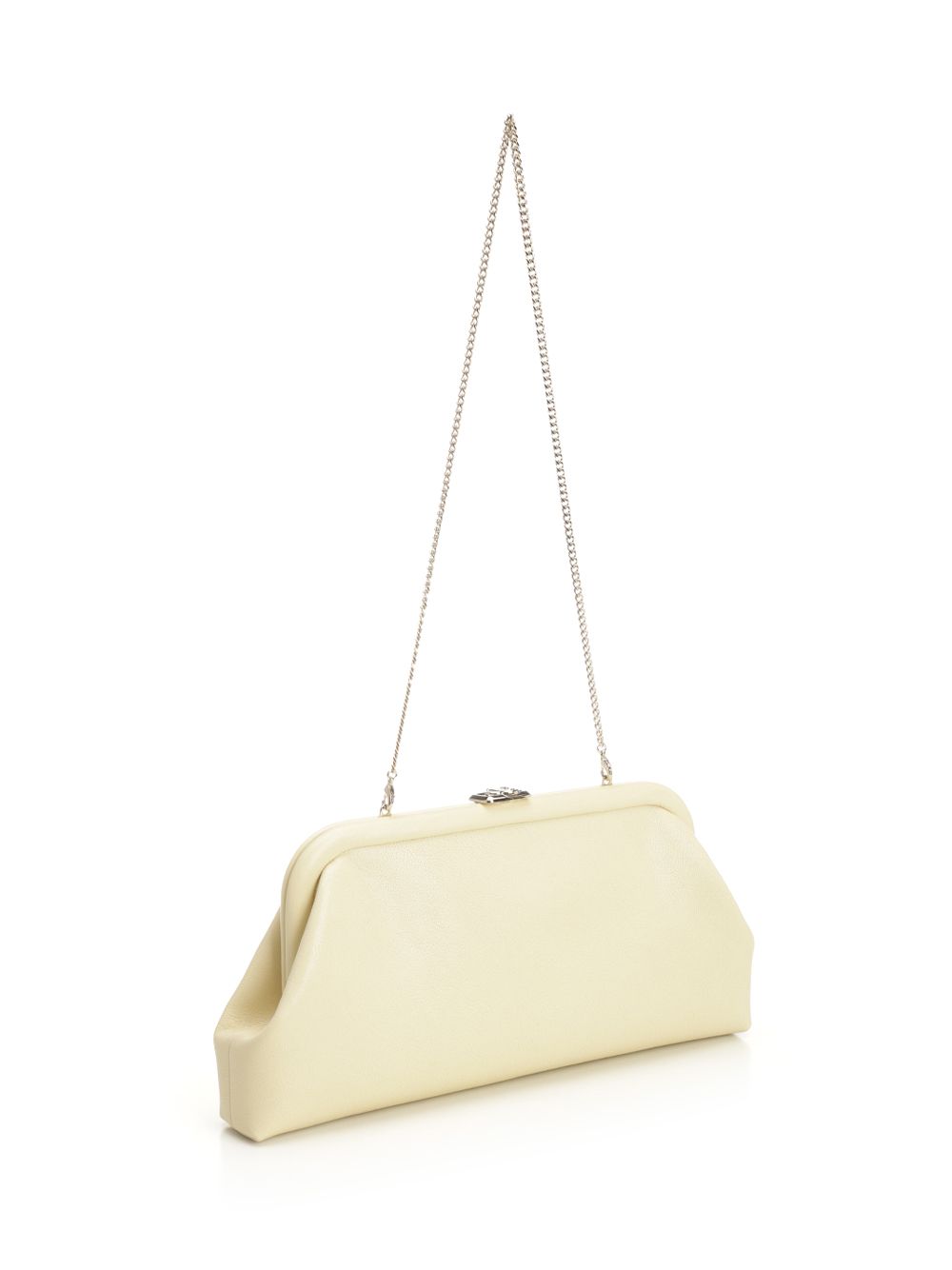 Jimmy Choo Leather Clutch Clutches - White | 1f7a76e9c0e44401a89a071e4a058d53606dc54a