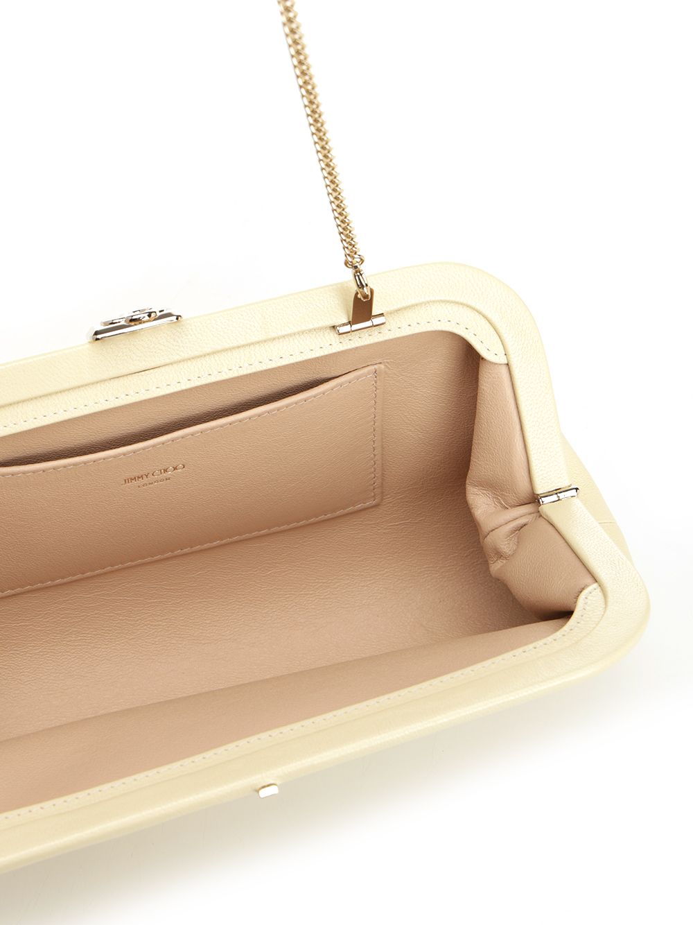 Jimmy Choo Leather Clutch Clutches - White | 490a992e16f647fc46992c023270621556601e69