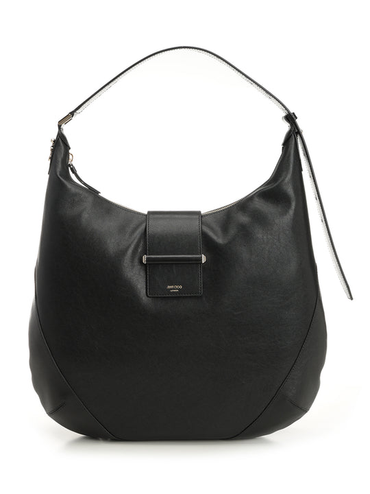 Bar Hobo Shoulder Bags Black