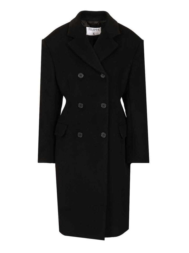 Filippa K Harper Double-Breasted Coat Coats - Black | ed98c857836d6cc54648b80bddca8e701182de8a
