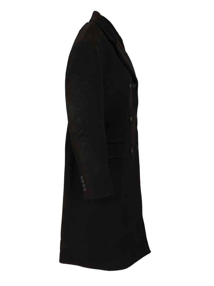 Filippa K Harper Double-Breasted Coat Coats - Black | 1885a817b1cb4198b95ea228f69ba341c4887a76