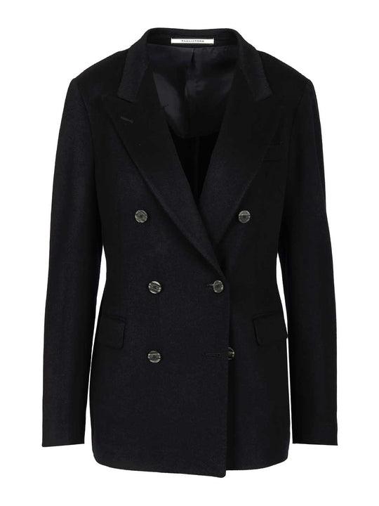 Double-Breasted Blazer Jackets Black