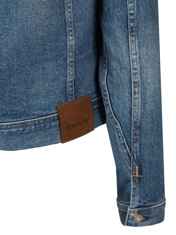 Tom Ford Japanese Stonewashed Denim Jacket Jackets - Blue | 0911ae131af1e9f109177c4d0c49bc444815df12