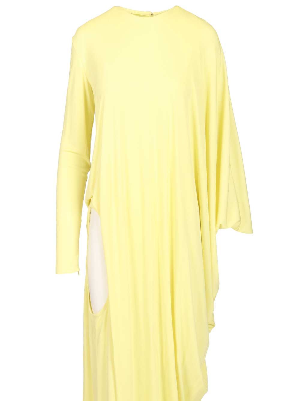 Tom Ford Long Asymmetrical Dress In Jersey Crepe Dresses - Yellow | f8b61fd5984cc12e42e8b88a01162db4d7c89ff2