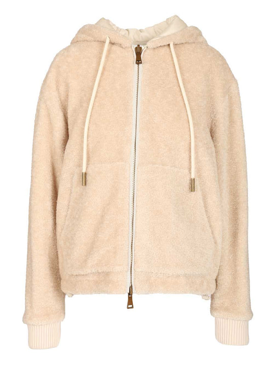 Padded Sweatshirt Knitwear Beige