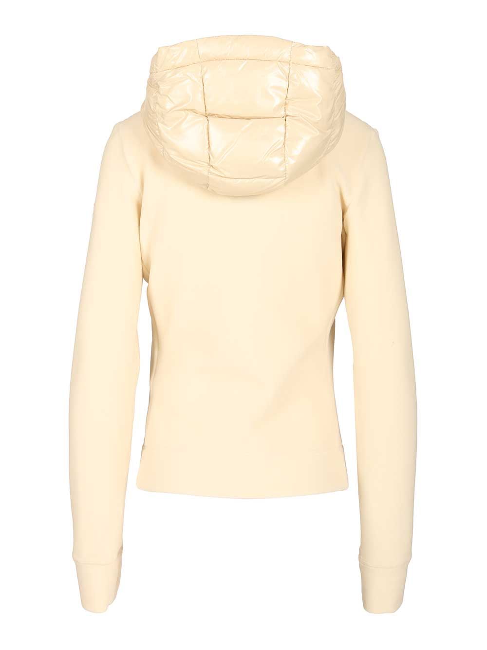 Moncler Grenoble Padded Cardigan With Hood Coats - White | 11b67dd42b8de6b136b5a49626475813cf0cd7d7