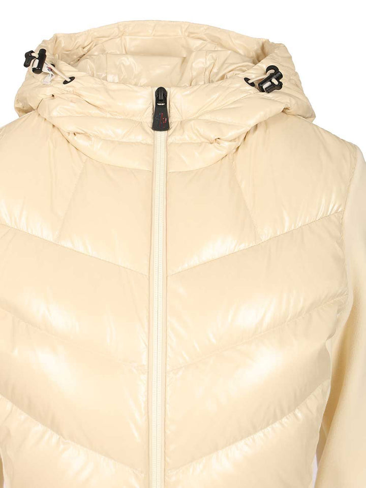 Moncler Grenoble Padded Cardigan With Hood Coats - White | 5b5e7051c9a00f6fa65637d697f1cd3843ad90d6