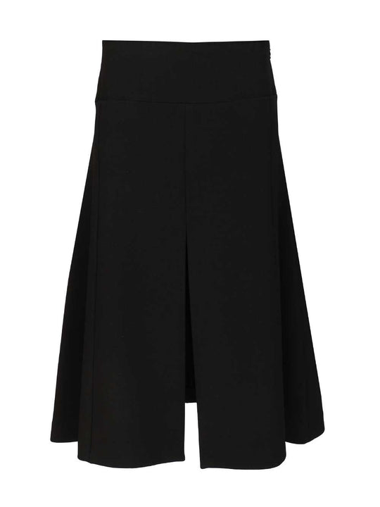 Skirt With Slit Skirts Black