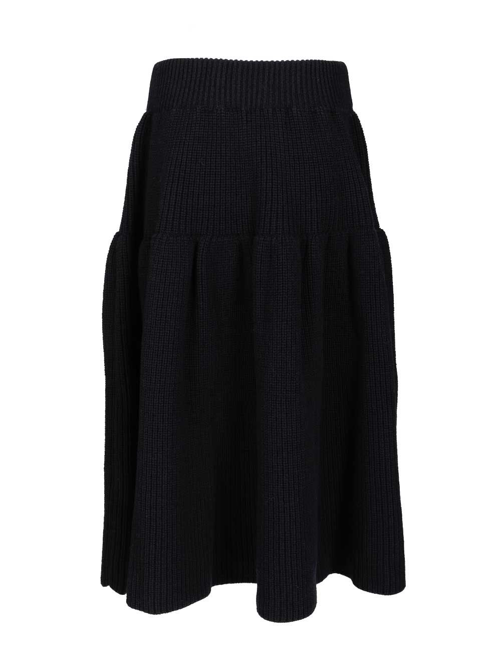 Dries Van Noten Wool Twill Midi Skirt Skirts - Black | ab41f6348d3b9b1f2ddea1c5af4d37c0f738acf9
