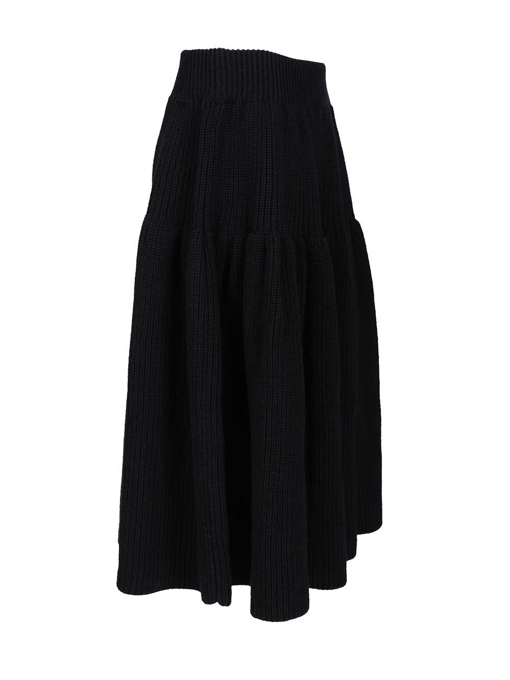 Dries Van Noten Wool Twill Midi Skirt Skirts - Black | efd2e5e5d3c133013b1109f0cc126edbd65548af