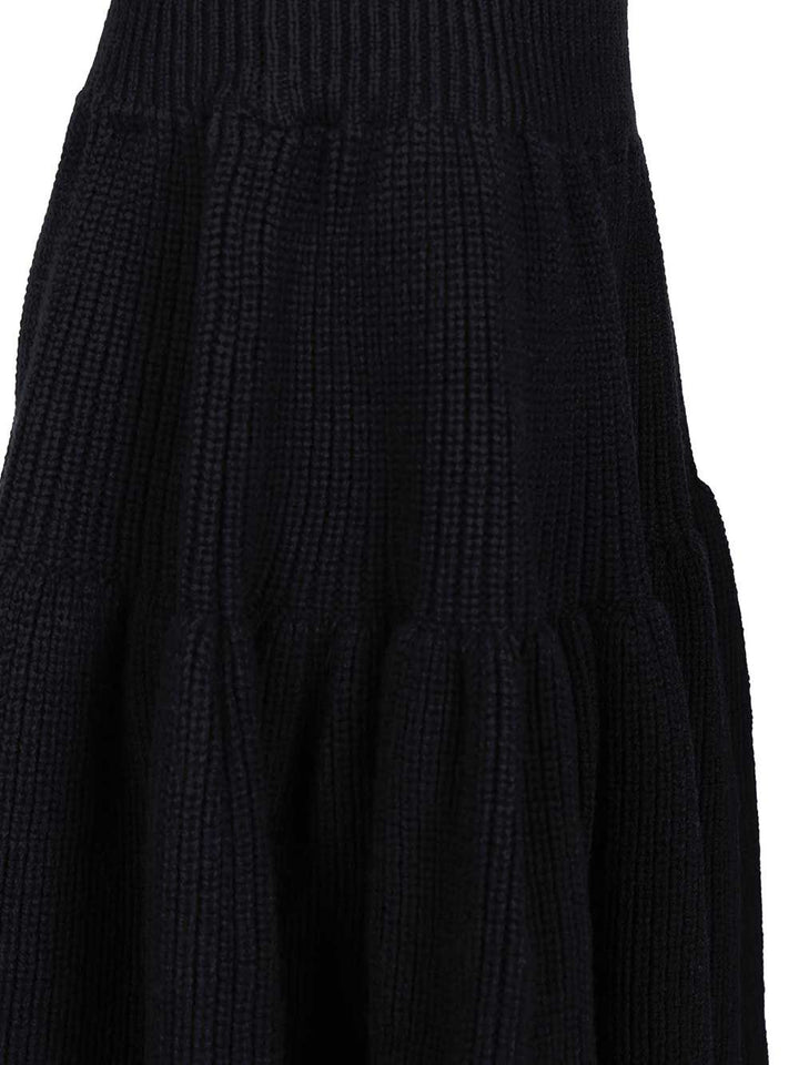 Dries Van Noten Wool Twill Midi Skirt Skirts - Black | 157ed53f0fa4c76975f5628fdc928f7bd02d1b11