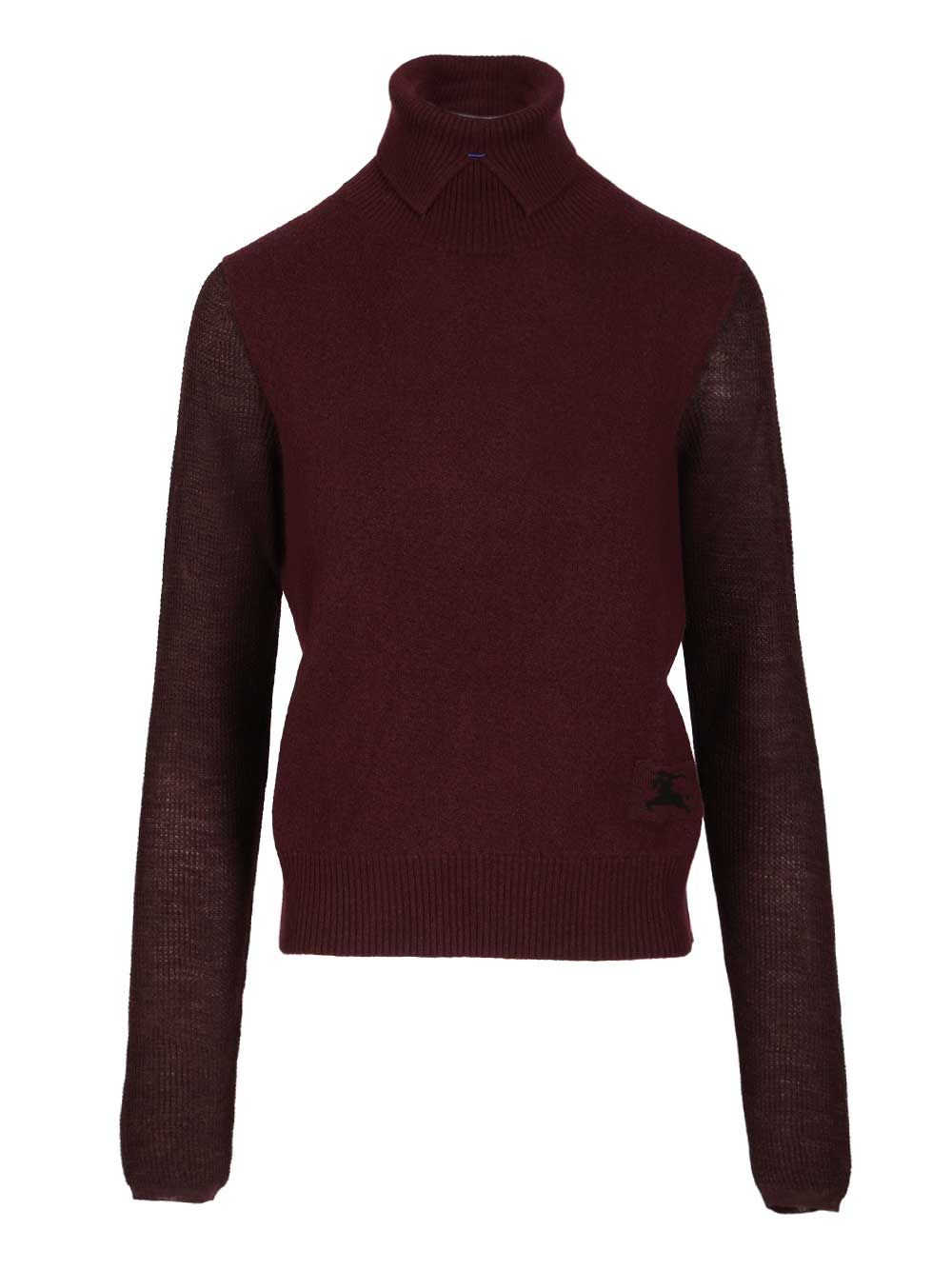 Burberry Wool Blend Sweater Knitwear - Bordeaux | 7ac2533cb0cb2aacf90e886eddb94f23e90ab94e