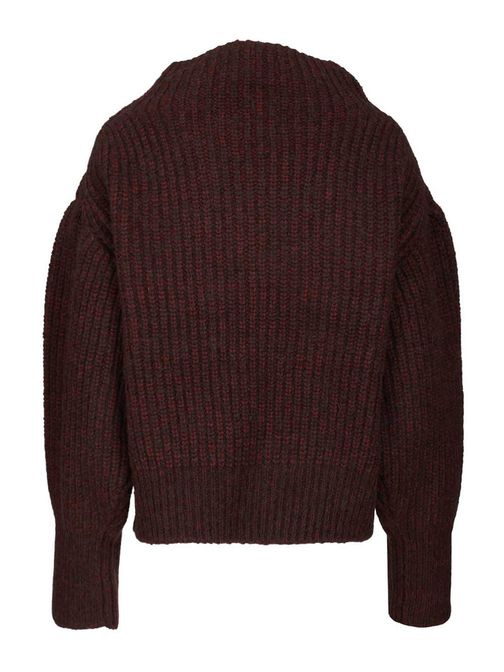 Dries Van Noten Burgundy Oversized Wool Sweater Knitwear - Bordeaux | d900edf24137dd0b225ebfc64f0611e2d180eb77