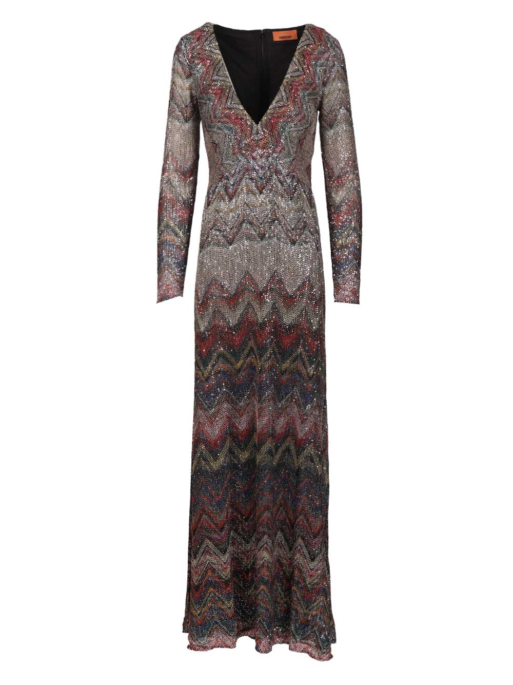 Missoni Long Dress With Lamé And Zigzag Sequins Dresses - Multicolor | 2b9687f2c7a205bc7ea8ca06905a4790e2d8d47c