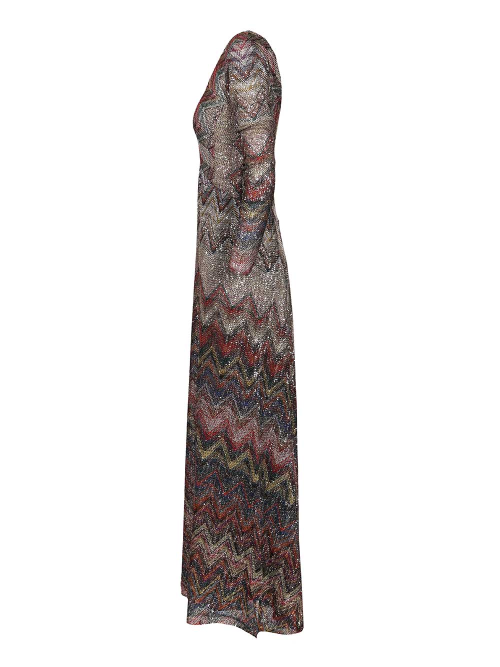 Missoni Long Dress With Lamé And Zigzag Sequins Dresses - Multicolor | 45f28c5220c78e0be7e84e69e0de608d627f3a1e