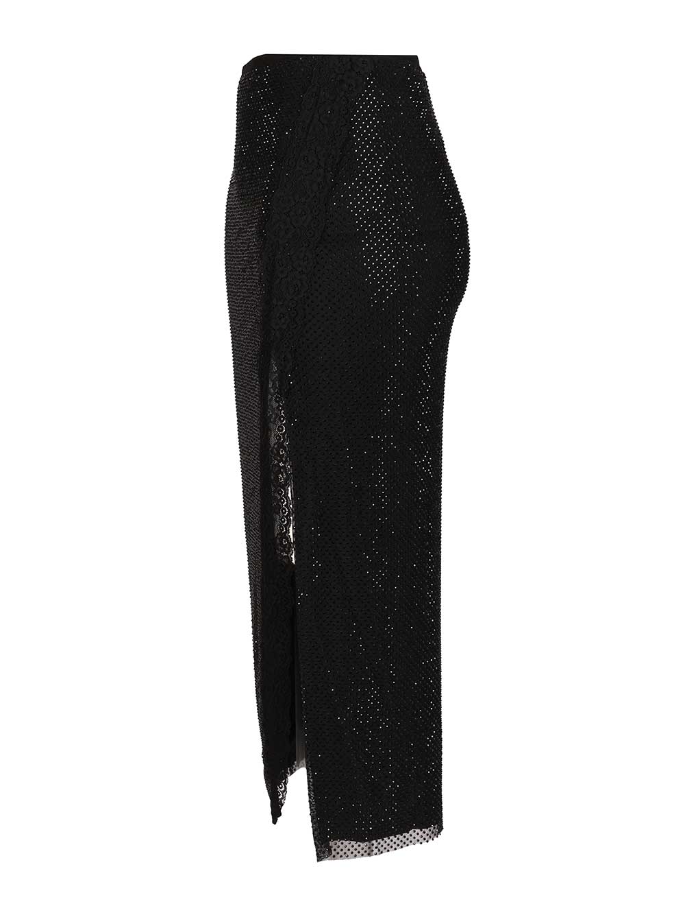 Self-Portrait Midi Skirt With Rhinestones Skirts - Black | 5f1c676a7da480ae366b38732e135e8b999ca6b3