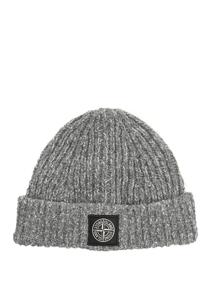 Stone Island Mouliné Wool Beanie Hats - Grey | 92ecdb6cb06c9439d9f80c75125b19bbef7a0778