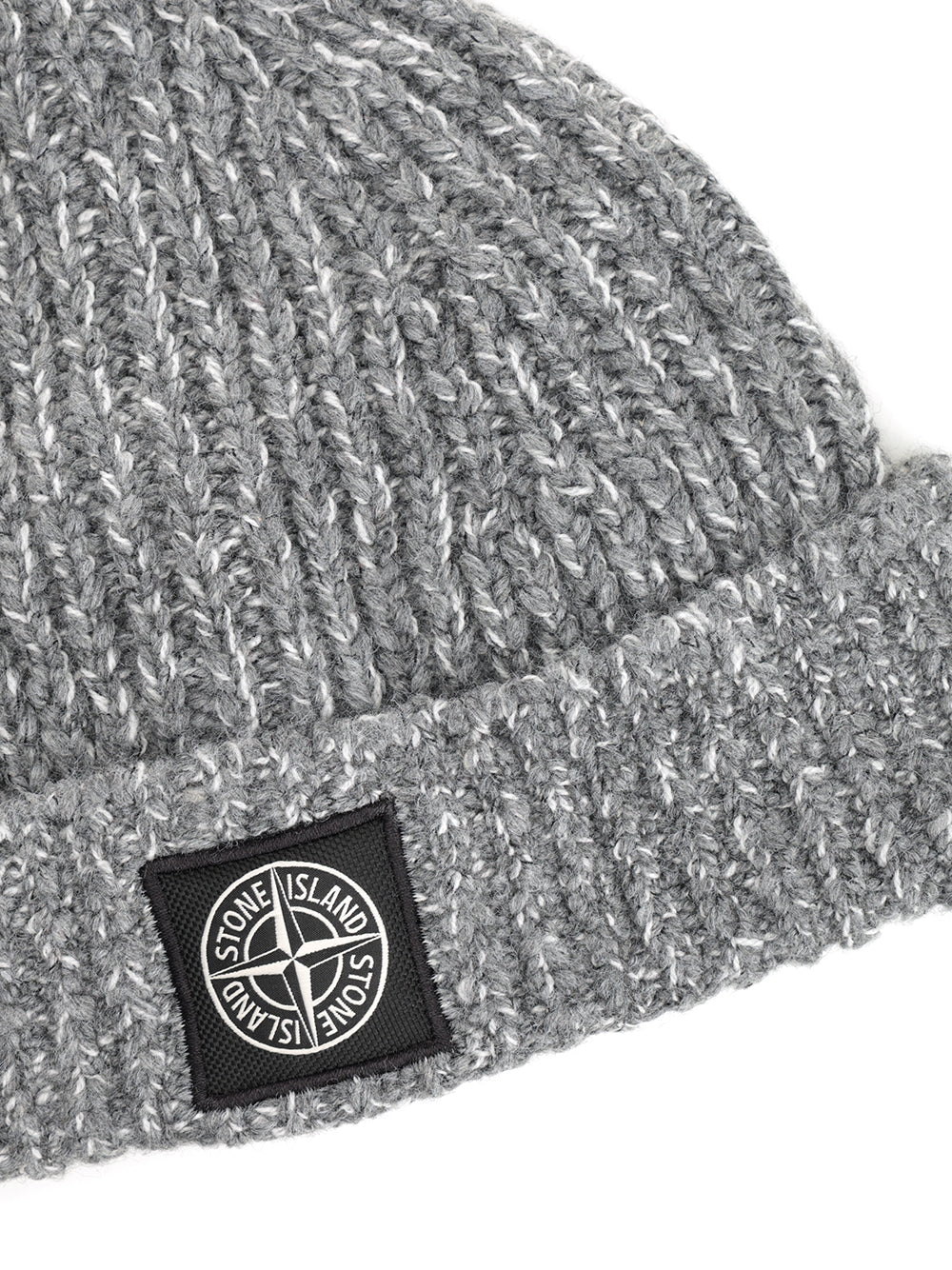 Stone Island Mouliné Wool Beanie Hats - Grey | aff1abac459e4117ca752e8192905ab0e9a214b3