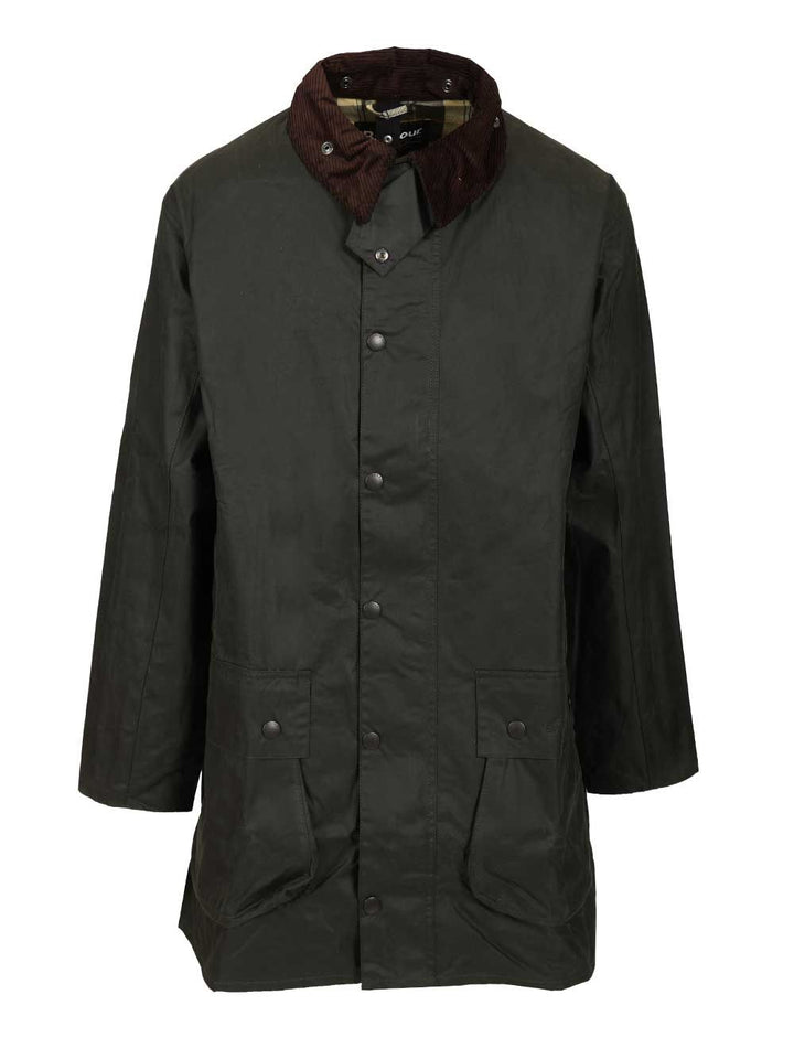 Barbour Border Waxed Jacket Jackets - Green | 7e685d5145341bf6fa9bf6ece7a4ecefabd2ca57