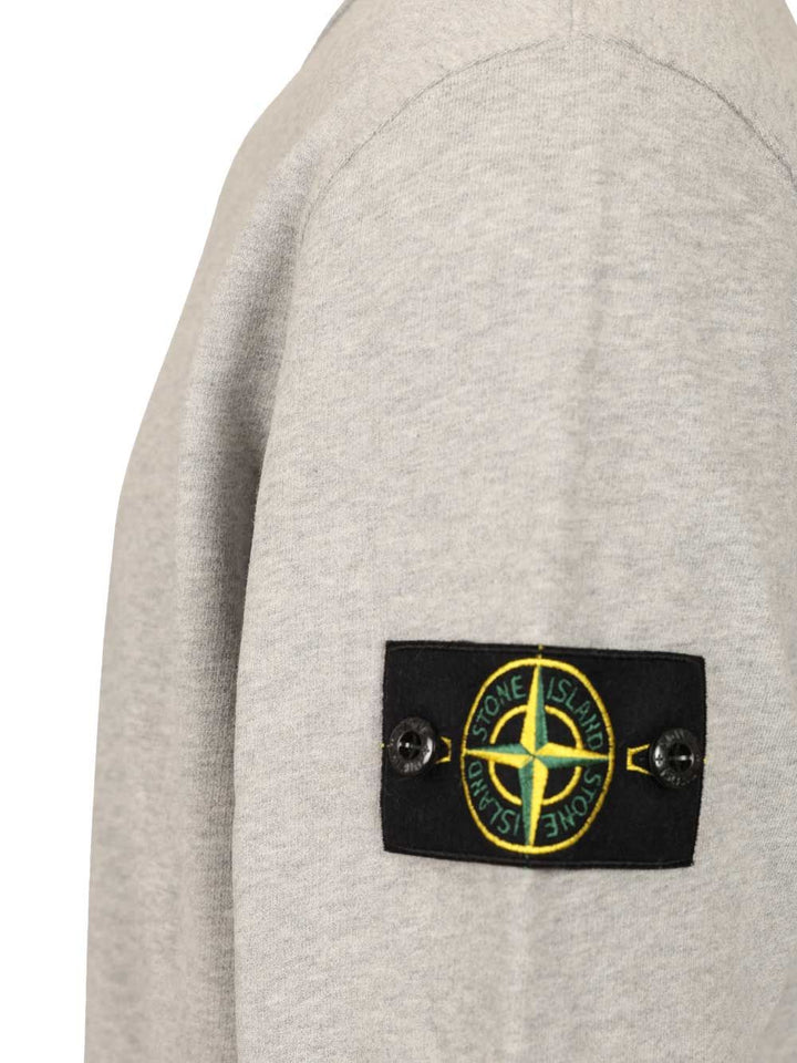 Stone Island Sweatshirt In Organic Cotton Sweatshirts - Grey | eaae4a1cf2720bd45e612f74ee400f917da6d370