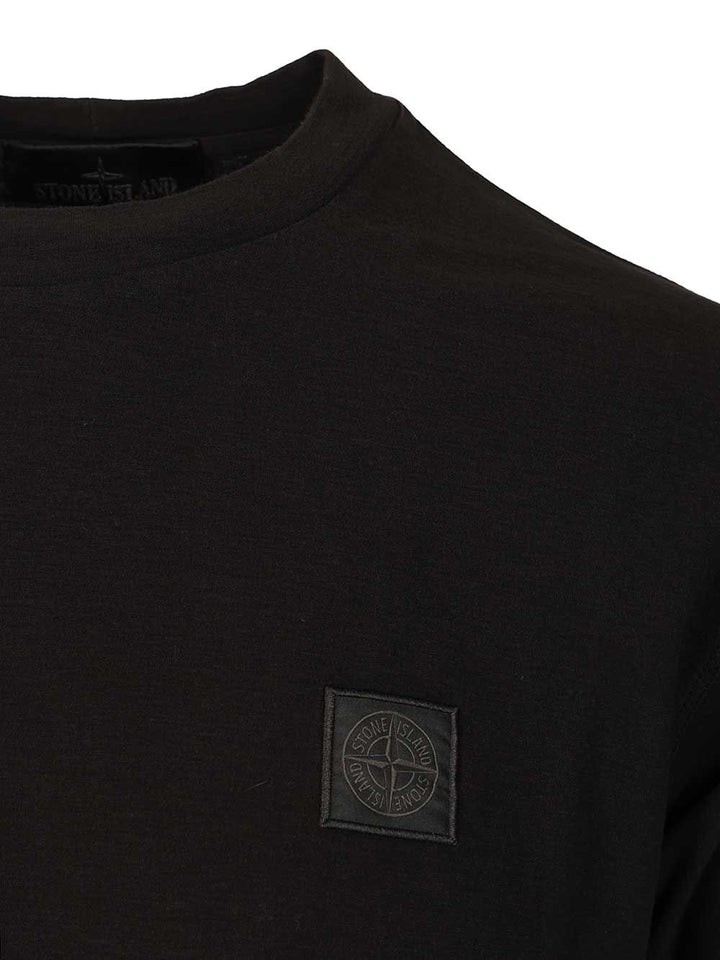 Stone Island Cotton Jersey T-Shirt - Black | 5647a99cb087a0f2aacec9d7b14c2a03da74bf58