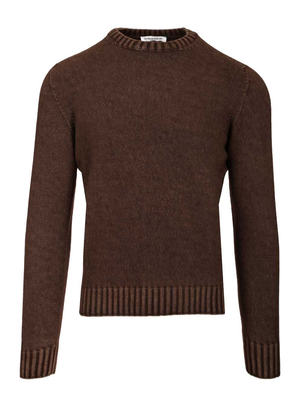 Al Duca D'Aosta Crewneck Sweater Knitwear - Brown | ad146fafd86ace045878e3ff578149c8f96b6fc3