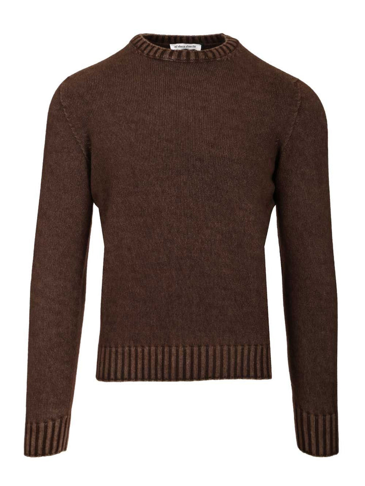 Al Duca D'Aosta Crewneck Sweater Knitwear - Brown | ad146fafd86ace045878e3ff578149c8f96b6fc3