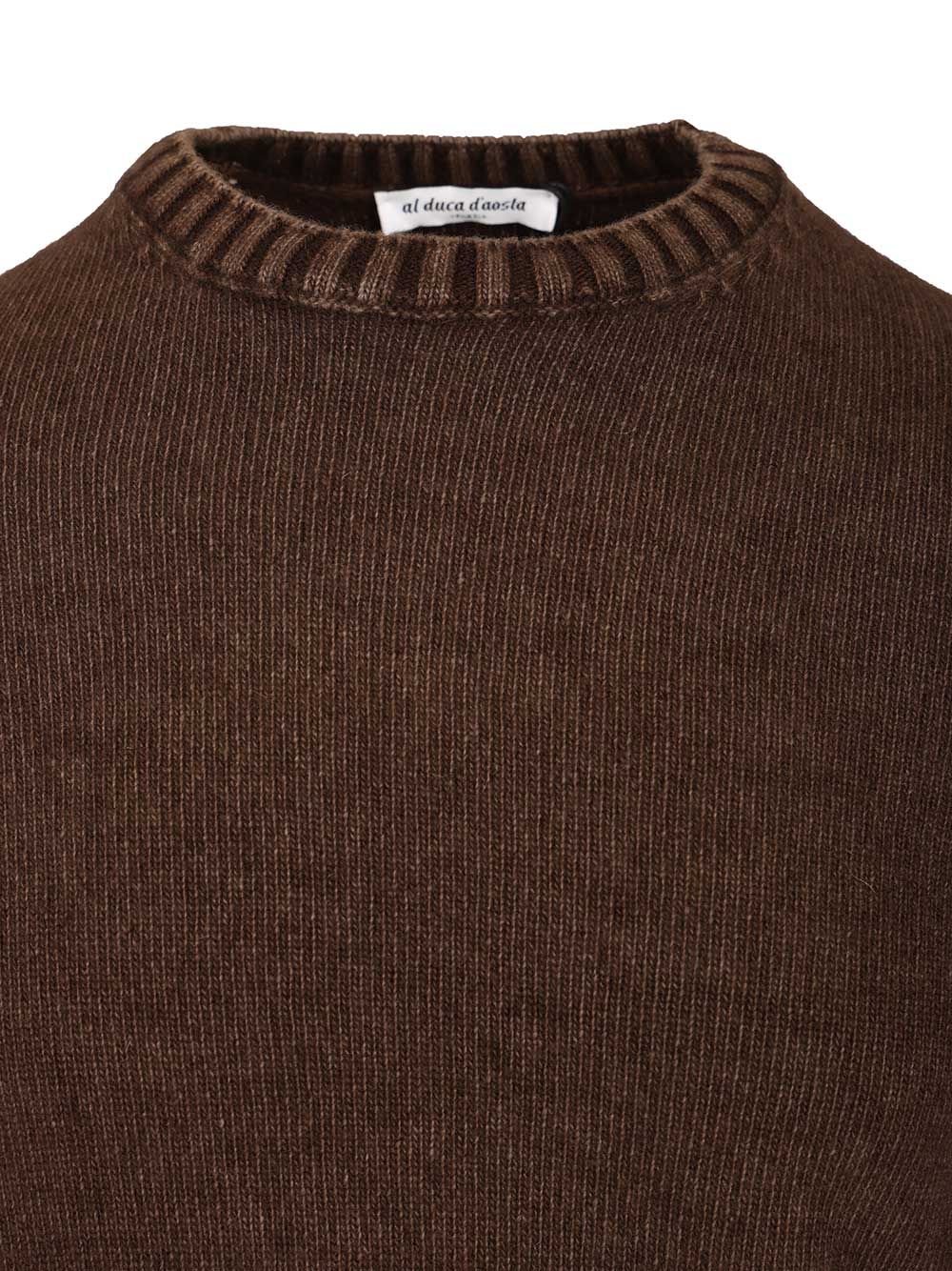 Al Duca D'Aosta Crewneck Sweater Knitwear - Brown | f0989c62142fc129e8395b2c599c625dc1c877d5
