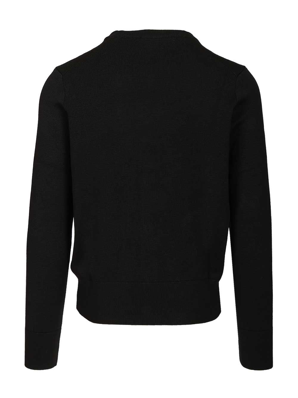 Ami Cardigan In Merino Wool Knitwear - Black | e577ef443a40e20054f8e212fce5d675a1e638e4