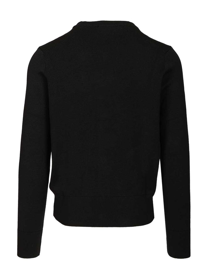 Ami Cardigan In Merino Wool Knitwear - Black | 6250ad3de9d268846962f8684f2eead3d1ec23c4