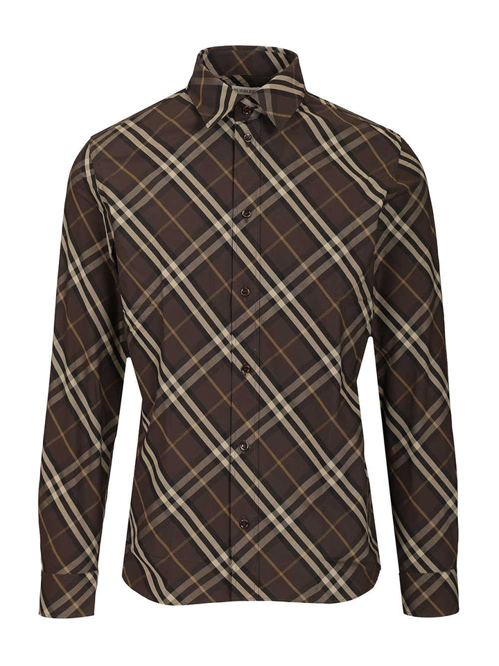 Burberry Check Cotton Shirt Shirts - Brown | 412e8ec65a3d6b028fbbb9d5472715f23a2bbcb2