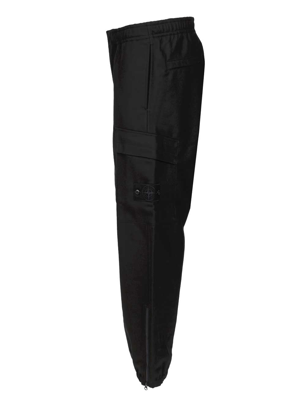 Stone Island Ghost  In Wool And Nylon Flannel Trousers - Blue | a87594da8c4c45f7140fc3cf794d13f175bae414