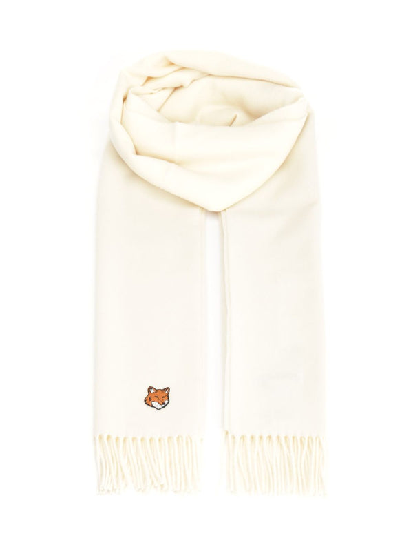 Fox Head Scarves And Foulards White