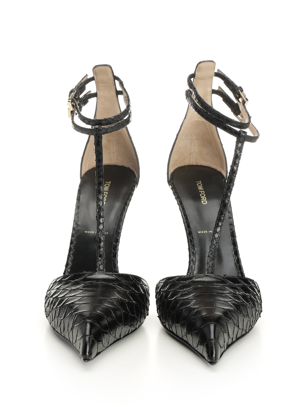 Tom Ford Snakeskin-Effect Leather Pumps - Black | 05c0d22c617385efc820e8dd4182d89044471a6f