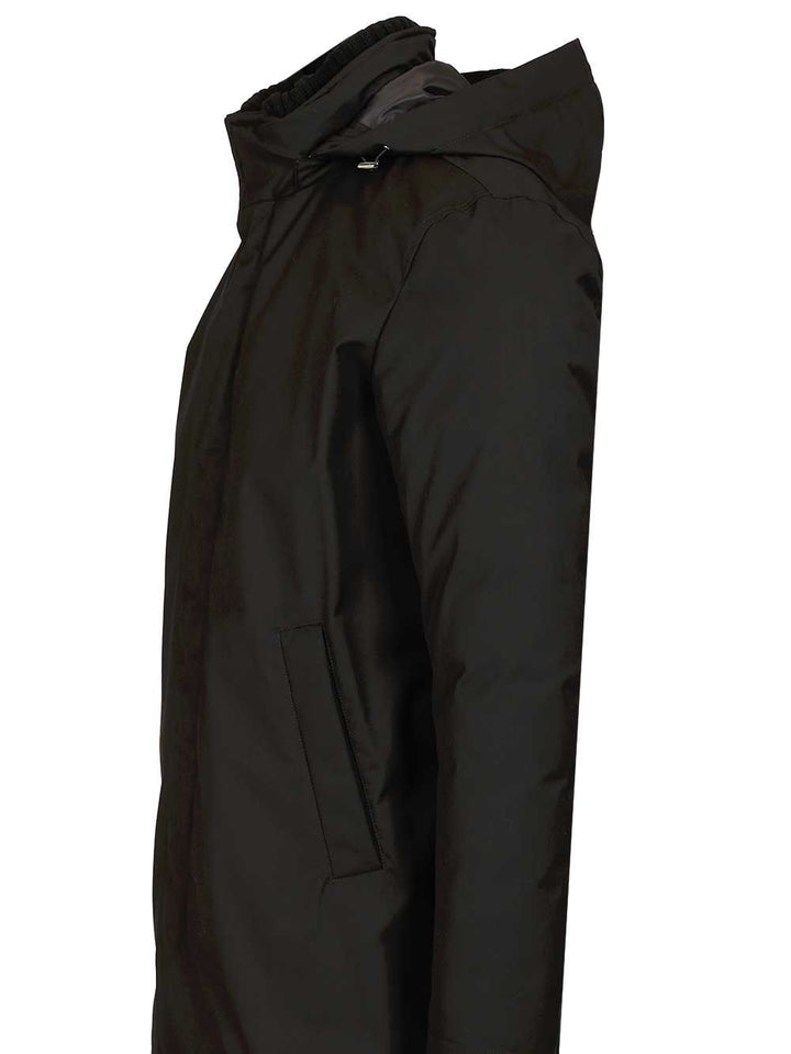 Herno Parka In New Business Technical Fabric And Ultralight Nylon Jackets - Black | 08029e54ef30a44adb8cd61d6246082a88693c16