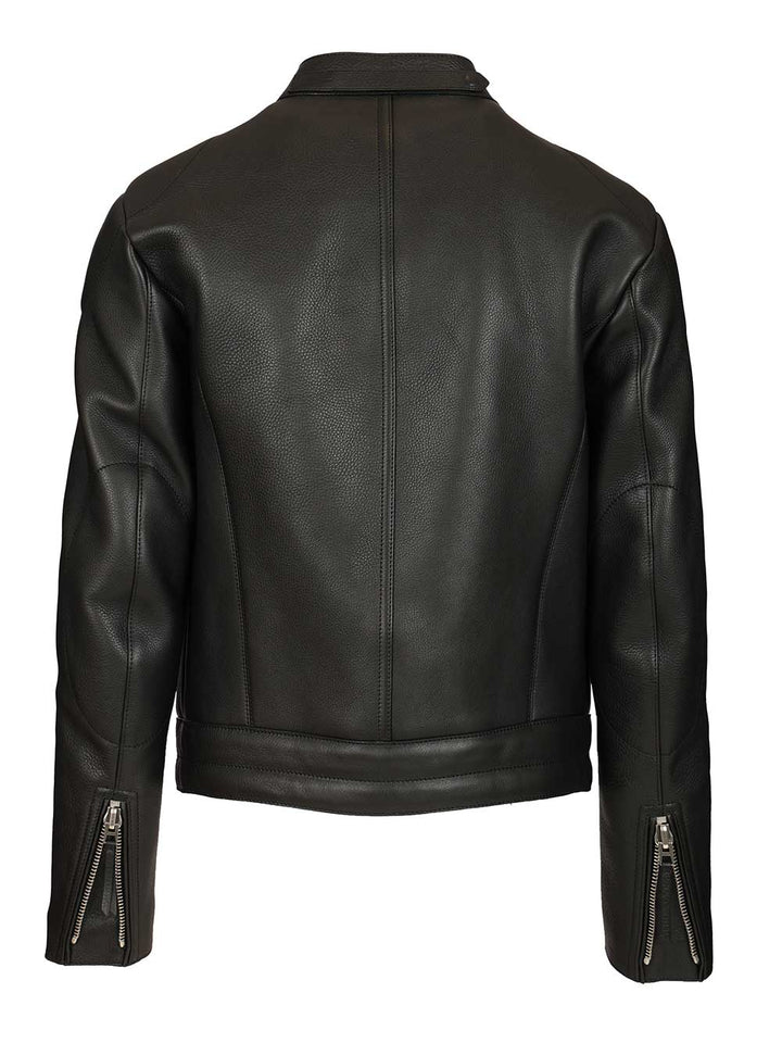Tom Ford Biker In Full Grain Leather Jackets - Black | 679387f4384fcbca5465dd981694d2905a1acec1