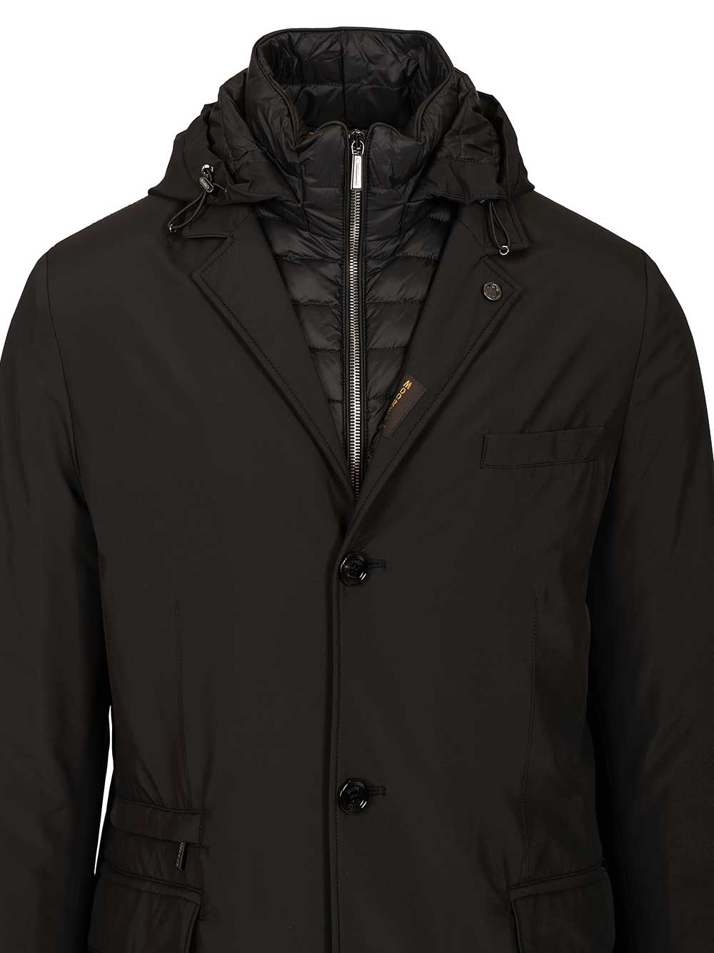 Moorer Smooth Coat Jackets - Black | e4d6f9979421e05062931cf1d642202f0a66444b