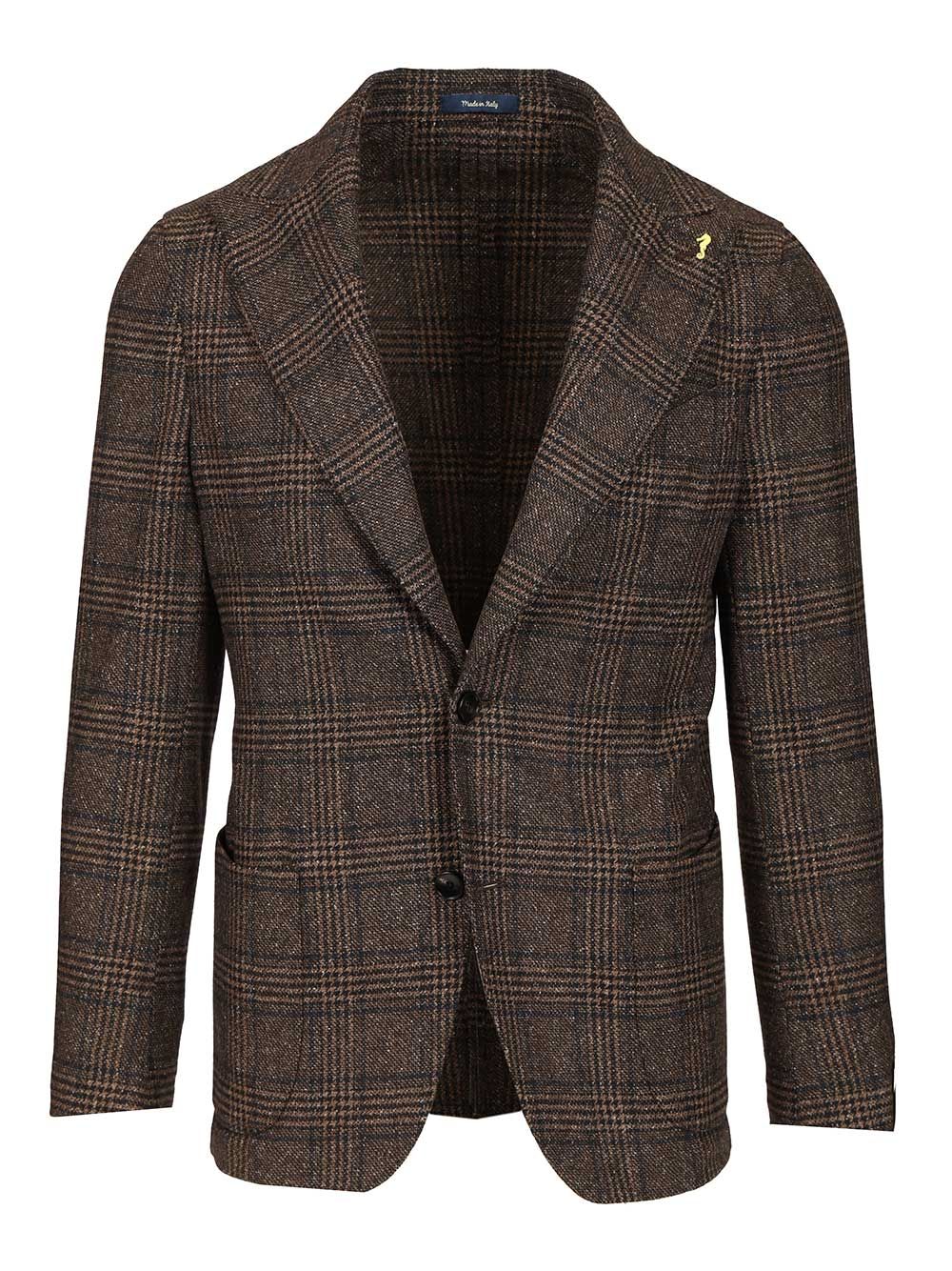 Guarinucci Prince Of Wales Blazer Jackets - Brown | 054891e1f8bbe9812c244ab4df979e1af38a65c0