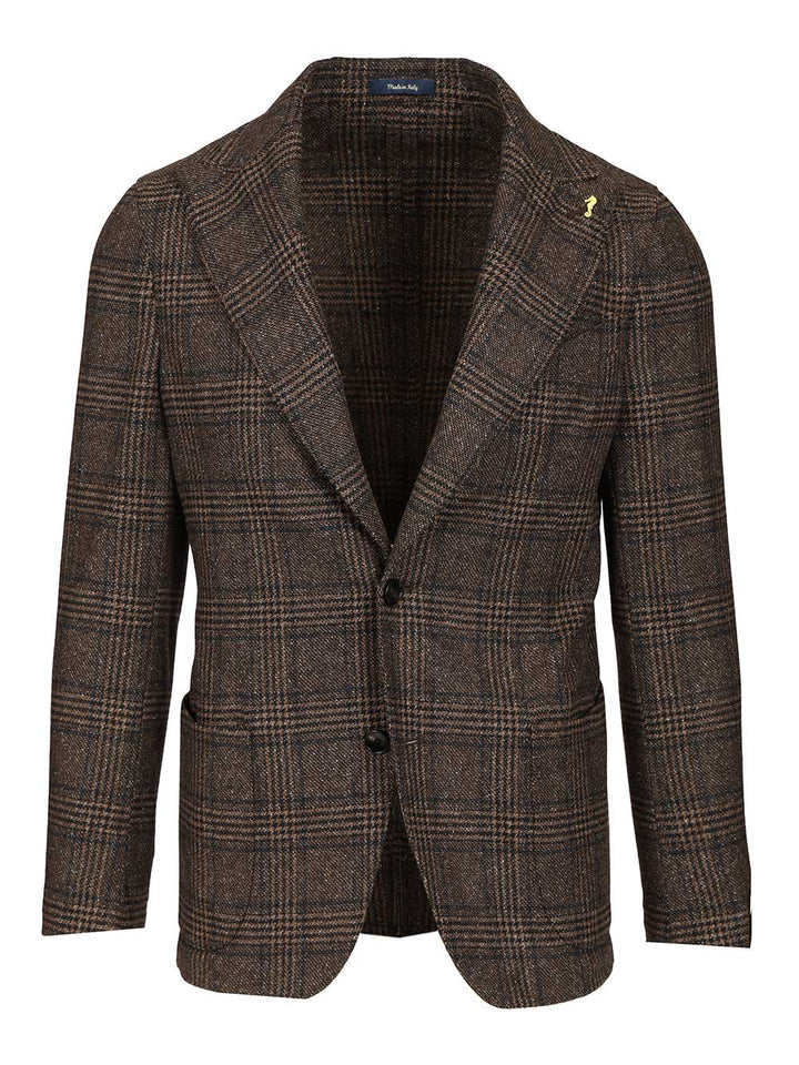 Guarinucci Prince Of Wales Blazer Jackets - Brown | b4f0b3a47ae8e2bcb586b6c823c3a76ec8c479f7