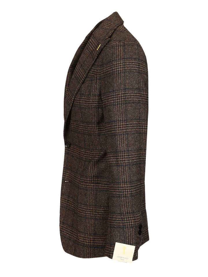 Guarinucci Prince Of Wales Blazer Jackets - Brown | a59aa1b2cd0c51653df54c4fd7ded15aa35ecfdd