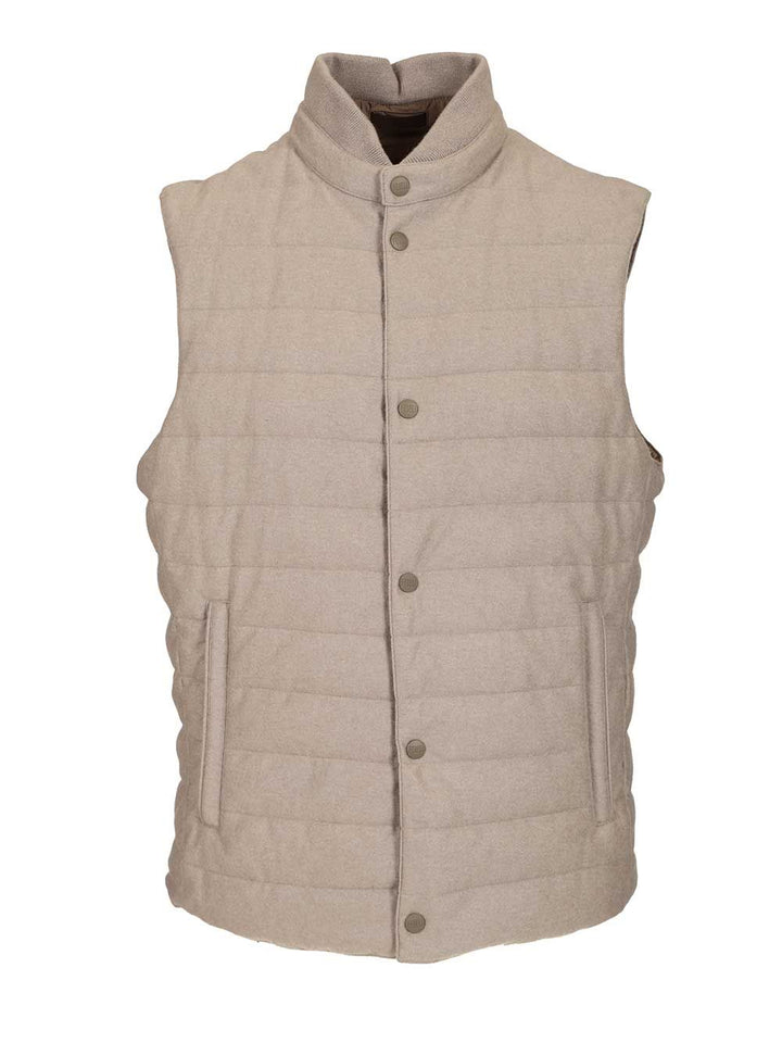 Fedeli Quilted Vest Knitwear - Beige | c30785c3aeffd435d91f3d509d7b7292a29553bd