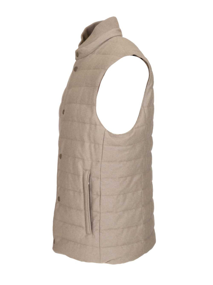 Fedeli Quilted Vest Knitwear - Beige | 9f9ba16ebdb73c530853e4e39364833f8b0476a8