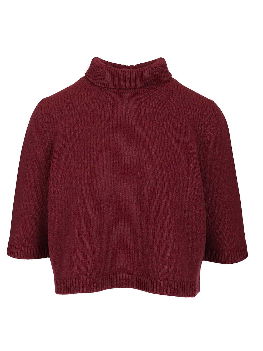 AlaÏA Short Cashmere Sweater Knitwear - Bordeaux | 984225cbe3e2cd637b0e9b96ad82ba0af2cf91ef