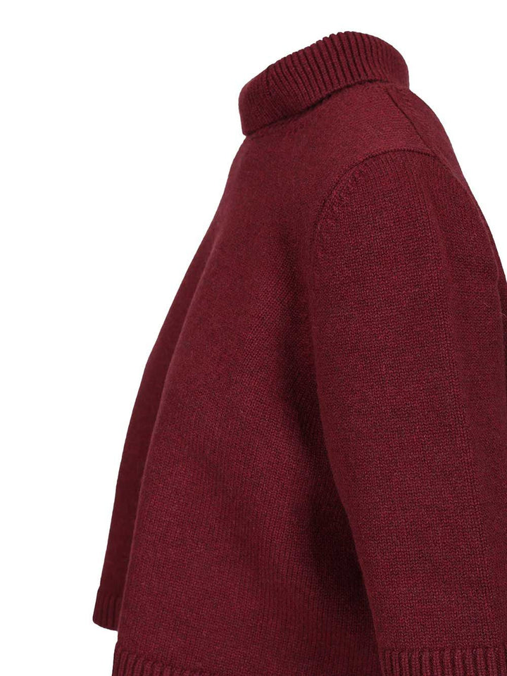 AlaÏA Short Cashmere Sweater Knitwear - Bordeaux | 53a460d76a4b073c7a9375cdff90aeb523e1dd81