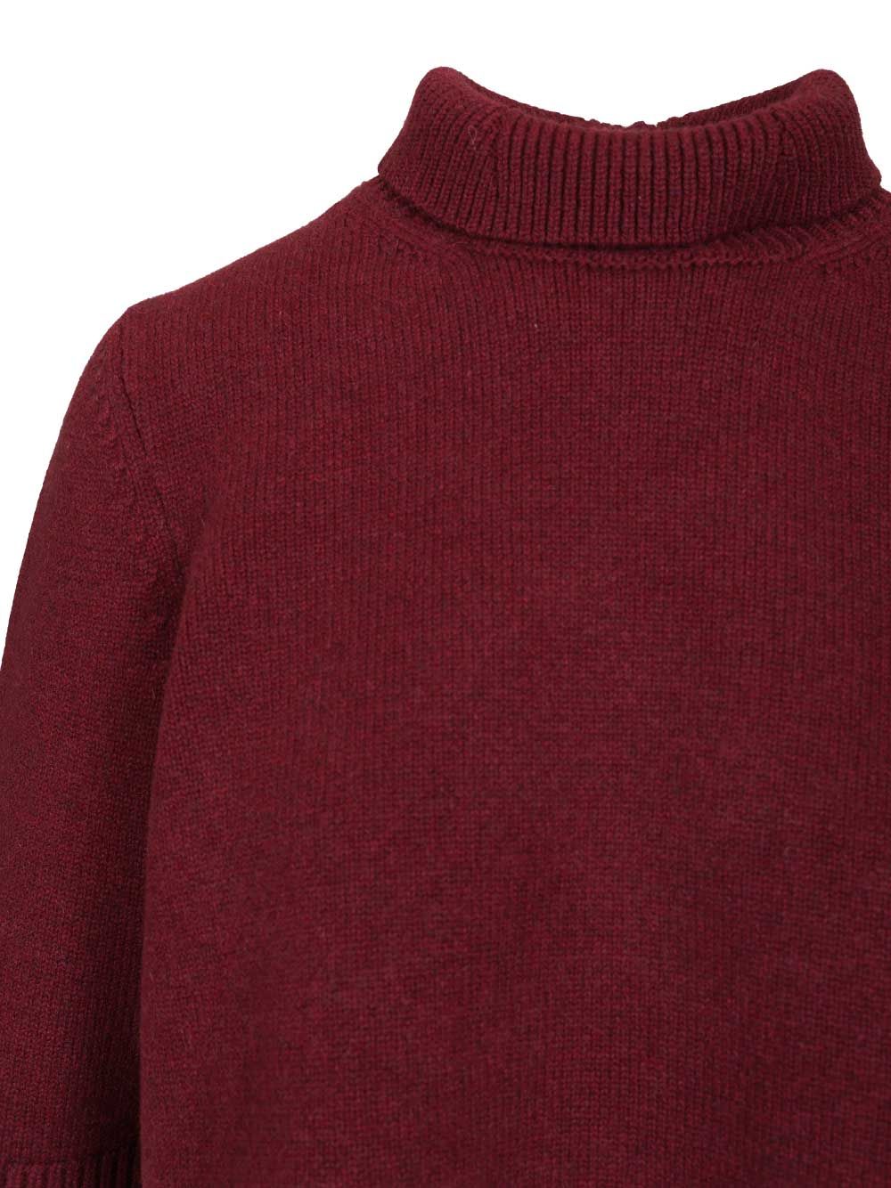 AlaÏA Short Cashmere Sweater Knitwear - Bordeaux | 2feeea1c690511071ab5aa6ab2bfe538472659c9