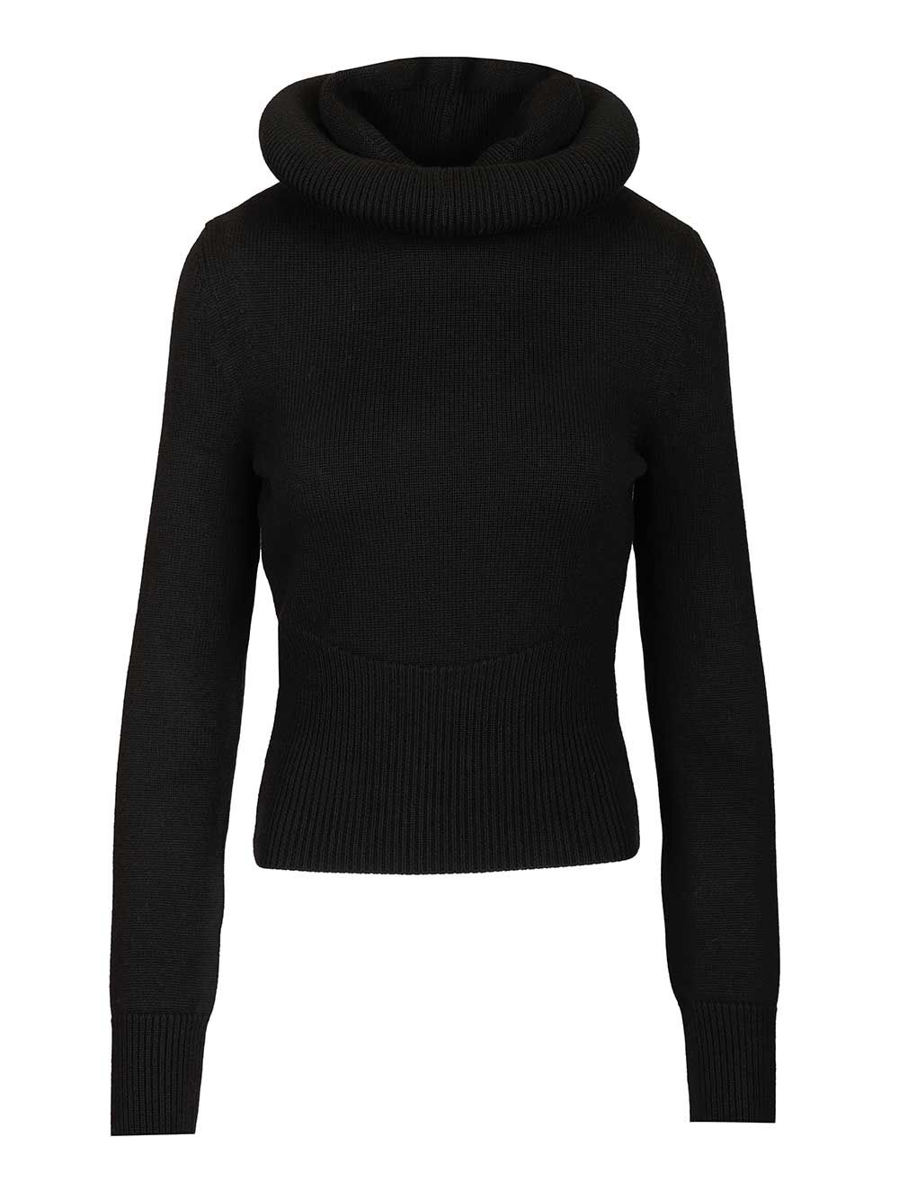AlaÏA Hooded Jumper Knitwear - Black | 7ed48e7e5a371a59f01a1b9ce9b46afe8aa421f7