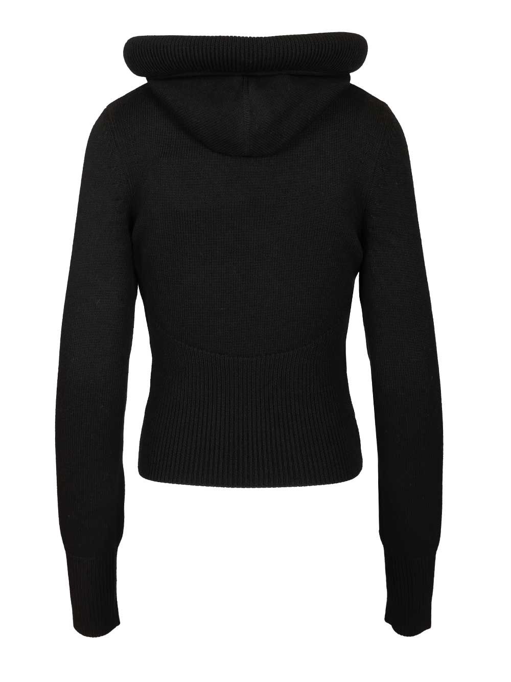 AlaÏA Hooded Jumper Knitwear - Black | d4a6c913d6beed5bfdca344b8fcd4e53b5866331