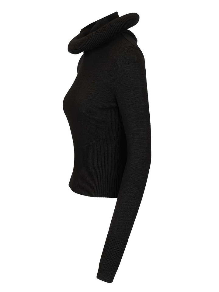 AlaÏA Hooded Jumper Knitwear - Black | 1e4aa0b724c3efa17ea4998679ceab141ec42c9a